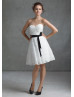 Ivory Lace Sweetheart Neckline Short Bridesmaid Dress